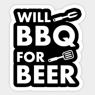 Will BBQ for Beer Sticker